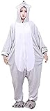 Cloudlesscc Onesie Pyjamas Weiche Erwachsene Onesies Maus Animal Pyjamas Unisex Männer Mäusen Pyjamas Gray Party Overall Warme Flanell Winter-s. Cartoon-Pyjamas (Size : M)