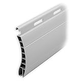 DIWARO Kunststoff Rolladen Ersatzlamelle Profil Aalen, Deckbreite 55mm Nenndicke 14mm, Fixlänge 2000 mm in der Farbe Grau (Profil Aalen | Farbe Grau | Länge 2000mm)
