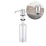 Lonheo Seifenspender Küche Einbau Spülmittelspender mit 500ml Chrom Flasche Spülmittelspender Seifenpumpe modern Zubehör für Küche Spülbeck
