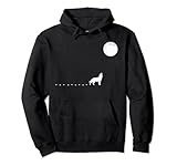 Wolf Mond Wolfsspur Vollmond Wolfspuren Pullover H