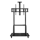 Bodenstehender drehbarer vertikaler mobiler Wagenständer, geeignet für 50-120-Zoll-Monitore, maximale Belastbarkeit 120 kg
