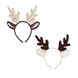 Amosfun 2 stück Rentier geweih haarreif Weihnachten Festival Karneval Kinder kostüm Haarschmuck Party fasnachtskostüm zubehör weihnachtsdek