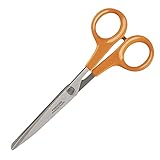 Fiskars Mehrzweckschere, Länge: 17 cm, Für Rechts- und Linkshänder, Rostfreie Stahl-Klinge/Kunststoff-Griffe, Orange, Classic, 1005150