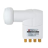 RED OPTICUM LOP 04H Octo LNB I Digital-LNB 8-fach mit nur 0.1dB Rauschmaß und ausziehbarem Wetterschutz I Full HD - 3D - UHD - 4K Ready I Sat-LNB für 8 Teilnehmer zum Direk