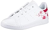 adidas Originals Stan Smith Sneaker, Footwear White/Footwear White/Bold Pink, 31.5 EU
