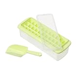 JSJJAQA Silikonform 1 stück Eiskold mit Deckel Schaufel 33 Mini Nuggets Eisschale Mold Kreative Quadratische Form EIS Container Eiswerkzeug Küche Zubehör Silikonform (Color : 03)
