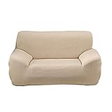 Sofa überzug,Couch überzug,1/2/3/4 Sitzer SofaüBerzug Schonbezug, Stretch Wasserdicht SofaüBerwüRfe Lounge-Bezug Sofaschutz Couchhusse, Couchbezug Wasserdicht, Pflegeleicht(Color: Beige,Size:2 S