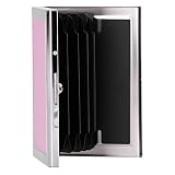 Card Protector Wallet, Edelstahl 6 PVC Slots Kreditkartenetui Blocking Verdeckte Tasten Design gegen elektronische Taschendiebe(Rosa)