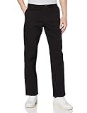 Amazon-Marke: MERAKI Herren Baumwoll Regular Fit Chino Hose, Schwarz (Black), 36W / 32L, Label: 36W / 32L