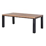 MÖBEL IDEAL Esstisch Eiche Massivholz Tisch Balkeneiche 180 x 90 cm BESTANO Natur geö