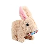 Ganmek Plüsch HaseKaninchnen Plüschtier Kuscheltier Stofftier Bunny Batteriebetriebenes Hopping Rabbit Interaktives Spielzeug hochwertig verarbeitet für Kinder Jungen Mädchen enhanced handy