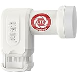 DUR-line +Ultra Quattro LNB - nur für Multischalter weiß - mit LTE-Filter [ Test SEHR GUT *] digital mit Wetterschutz, Full HD, 4K, 8K, Premium-Q