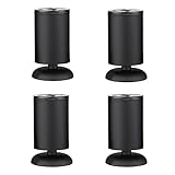 Schreibtisch Tischbeine - Edelstahl Schrank Möbelfuß - 4 Schwarz 15cm, Tragfähigkeit 500kg, DIY Hardware Möbelzubehör, Für Sofa Tischschränke Regale, Runde Schrankfüß