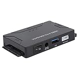 Adapter USB-IDE, USB 3.0 zu SATA/IDE Konverter, Kopieren und Sichern Daten auf Dem Laufwerk, Unterstützung 2,5 Zoll / 3,5-Zoll-SATA-Festplatte und SSD, 4Tb Festplattenkapazität(EU)