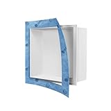 Saxoboard Wandnische Edelstahl 30x30x10 cm - Farbe wählbar (Weiß RAL 9016)