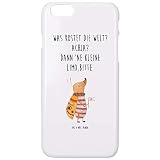 Mr. & Mrs. Panda Handycover, iPhone 7, iPhone 7 / 7S Handyhülle Nachtfalter mit Fähnchen mit Spruch - Farbe Weiß