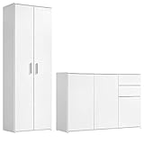 mokebo® Mehrzweckschrank Set 'Die Allzweckwaffe', Moderne Wohnwand oder Schrank-Set, Made in Germany & klimaneutraler Versand, Weiß -11