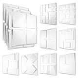 3D Wandpaneele aus PVC Kunststoff - weiße Wandverkleidung mit 3D Optik - Cube Motive (5QM Sparpaket HD090 50x50cm) Gaminghintergrund g