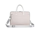 LiangsujianDNB Laptop Tasche, Laptoptaschen und Fälle, PU. Leder-Laptoptasche-Tasche 13.3 14 15.6 16-Zoll-Notebook-Tragetaschen Schulterhülse Frauen Mann (Color : Pink1, Size : 15.6-inch)