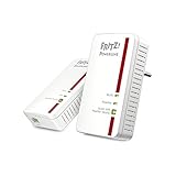 AVM FRITZ!Powerline 1240E/1000E WLAN Set (1200 MBit/s, WLAN-Access Point, ideal für Media-Streaming oder NAS-Anbindungen, internationale Version) weiß