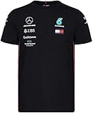 Official Formula One Merchandise | Männer | Offizielle Mercedes-AMG Petronas Motorsport 2019 F1™ | Team T-Shirt | Schwarz | Baumwolle und Elestan | Größe: XS