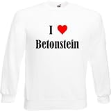 Reifen-Markt Sweatshirt I Love Betonstein Größe L Farbe Weiss Druck Schw