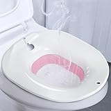 Faltbares Sitzbad für die Toilette, Sitzbadewanne für Hämorrhoiden, Wochenbettpflege, Damm-Behandlung, Schwangere und ältere Menschen. Toiletteneinsatz, Toilettenaufsatz Sitzbäder Vaginal Damp