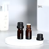 FANGLMY Behälterflasche 24 stücke 5 ml/10 ml/15 ml/20 ml/30 ml Bernstein Braun Glas Euro Dropper Flaschen Ätherisches Öl Flüssigkeit Aromatherapie Pipette Fläschchen Container Reiseartik