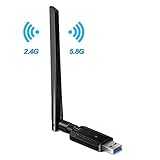 Bodyguard WLAN Stick 1200Mbps, USB 3.0 WiFi Adapter 2.4GHz/5GHz Dualband WiFi Dongle mit 5dBi Antennen für Desktop PC/Laptop Unterstützung Win 10/8/7/Vista/XP Mac OS 10.6-10.15