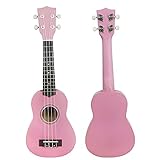 Aiersi Bunte Sopran-Ukulele für Anfänger, 53,3 cm, Lindenholz, 4 Saiten, Hawaii-Ukulele, mit Gigbag in einem Set für Damen und Mädchen, als Weihnachtsgeschenk (Pink)