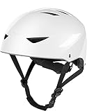 Jim's Store BMX Helm Kinderhelm Fahrradhelm Skaterhelm Scooterhelm Verstellbar für Kinder Junge Erwachsene Max Übergröße 6-16 Jahre (Weiß)