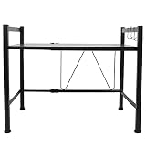 Ausziehbarer Ständer für vier bis Mikrowelle, verstellbare Halterung, multifunktional, vier Organizer, Metall, stabil, mit 4 Hak
