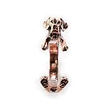KENSONS for dogs Ring 'LabLove' Kupfer-antik | Labrador-Ring | Hundeliebhaber | Schmuckring Hund | Ring Hundekopf | Hundering Schmuck | Ring Hund | verstellb