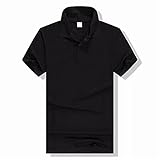 Ying Sportshirt Herren Modern Einfachheit Mode Einfarbig Herren Henley Hemd Sommer Basic Regular Fit Kurzarm Täglich Outdoor Angeln Herren Freizeithemden A-Black 4XL