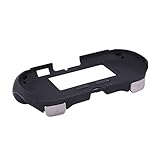 Yantan Hand Grip Handle Joypad Stand Shell Case Protector with L2 R2 Trigger Button For PSV 2000 PSV2000 PS VITA 2000 Slim Game Console Black Soft S