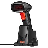 Tera Wireless Barcode Scanner 2.4GHz Kabelloser Barcodeleser für 1D Laser mit Ladestation, Upgrade-Modell 6100