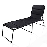 yourGEAR Sonnenliege Salina 3D - große gepolsterte XXL Campingliege mit 3D Mesh Bezug - Bequeme 2 Meter Caravan Klapplieg