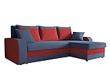 Ecksofa Kristofer, Design Eckcouch Couch! mit Schlaffunktion, Zwei Bettkasten, Farbauswahl, Wohnlandschaft! Bettfunktion! L-Form Sofa! Seite Universal! (Mikrofaza 0012 + Mikrofaza 0034.)