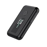 Bluetooth 5.0 Transmitter Empfänger,MoreChioce 2 in 1 Drahtloser Bluetooth Sender Audio Adapter Bluetooth Receiver mit OLED Bildschirm APTX geringer Latenz für TV Laptop Kopfhörer Stereoanlag