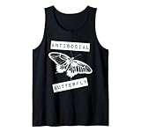 Sarkastischer Introvert Anti-Social-Schmetterling Tank Top