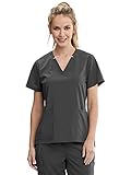 BARCO Motion Claire Top für Frauen - Soil Release Medical Scrub Top, zinnfarben, XX-S