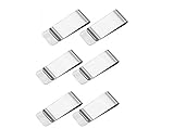 Geldklammer,6 Pack Geldscheinklammer Silber Geldclip Geldklammer Money Clip zum Männer und Frauen 55 * 20 * 1CM E