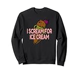 I Scream for Ice Cream Lustig Buntes Sommer Design Geschenk Sw