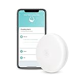 HBN WLAN Wassermelder Smart Wasseralarm WiFi Wassersensor Wasserwächter Batteriebetrieben mit 75dB Lautstärke für Waschmaschine, Bad, Keller usw