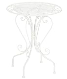 Dehner Beistelltisch Luca, Ø 60 cm, Höhe 70 cm, Metall, weiß