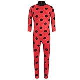 Yigoo Karneval Mädchen Kostüm Kinder Marienkäfer Halloween Overall Party Cosplay Set - Augenmaske, Tasche, Ohrclips Ohrklemmen XS
