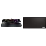 Roccat Pyro - Mechanische RGB Gaming Keyboard mit RGB-Beleuchtung (DE Layout), schwarz & Kanga XXL - Choice Cloth Gaming Mousepad (850 x 330 x 2mm), schw