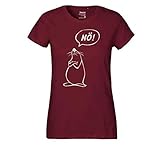 RaketeBerlin Damen T-Shirt | Motiv'Nö-Comicfigur' | FairTrade | ÖkoTex-Standard | 100% Bio-Baumwolle und aus nachhaltiger Produktion | Größen S-XXL | tailliert | rundhals | verschiedene Farb