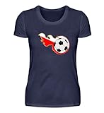 Flammender Fußball mit Polen Polska Flagge T-Shirt Trikot Nationalmannschaft Geschenk WM - D