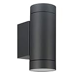 LASIDE Aussenleuchte Aussenlampe Wand, GU10 Anthrazit Aluminium Up and Down Außenlampe Außenleuchte, IP44 Spritzwassergeschützt Wandlampe Wandleuchte Lampe Aussen Außen Leuchte für Garten T